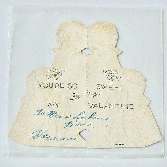 Vintage Valentine's Day Card Will Yuh Huh Be My Valentine - Picture 2 of 2